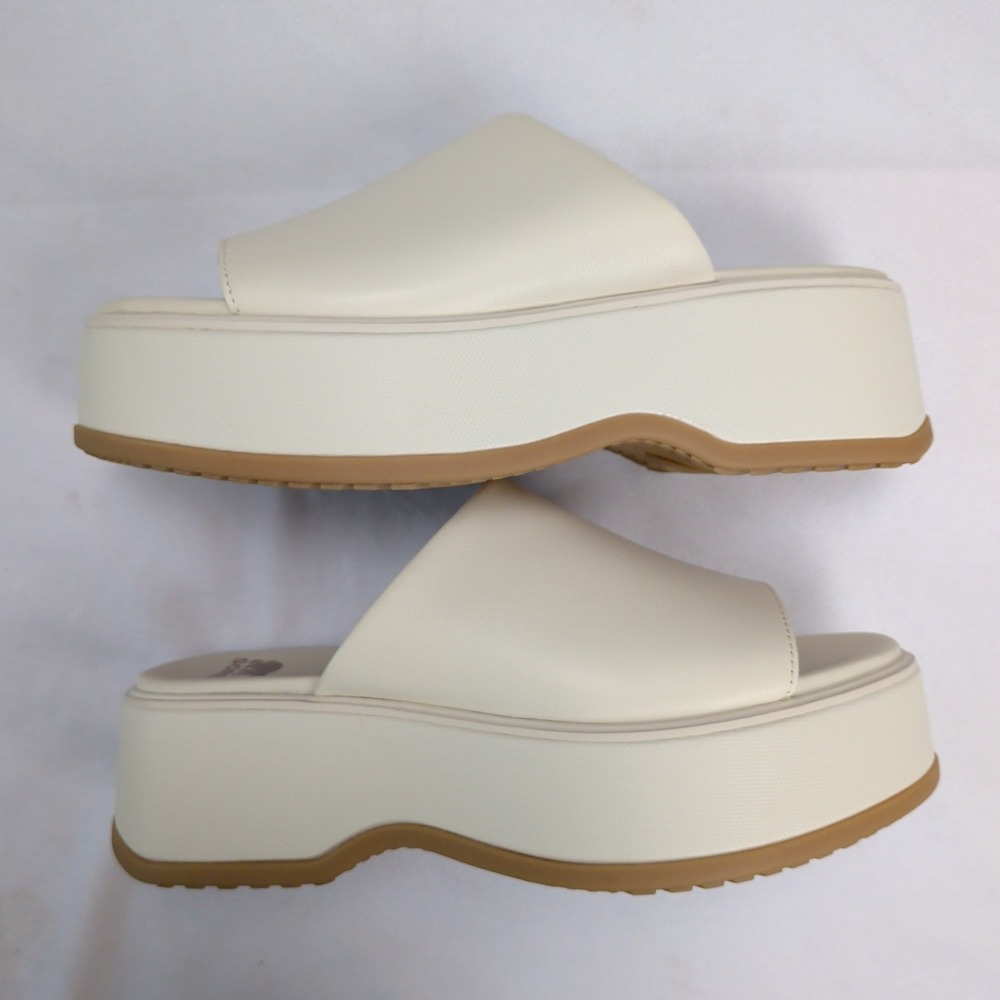 Sorel Day Spring Slide Sandals Sea Salt White Womens 9.5 Beachy Vacation Y2K